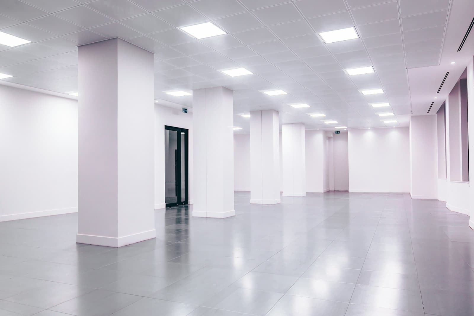 Empty white office after fit-out